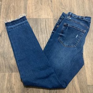 Karl Lagerfeld Paris raw hem skinny jeans